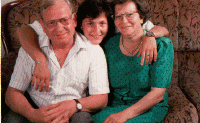 Giovanna con il padre Giovanni e la mamma Gabriella